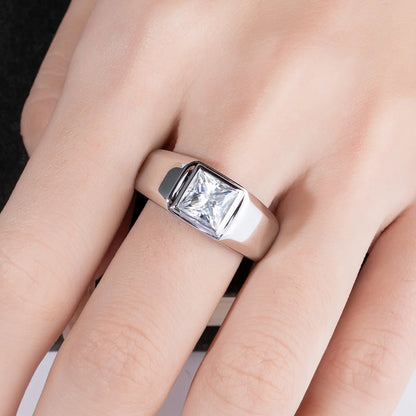 Bague de luxe MuShan en argent sterling 925 avec moissanite VVS, bague de Noël pour elle, plaqué or 18 carats, bijou raffiné breveté MST