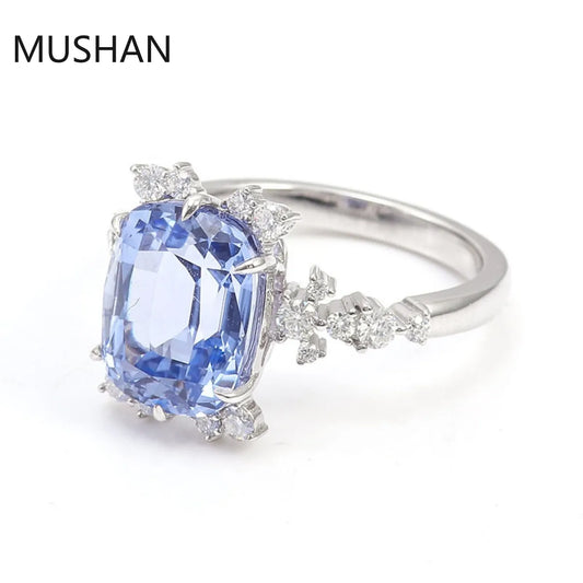 MUSHAN Luxury Custom 14K 18K Gold Rings Band Jewelry With Moissanite Diamond Lab Grown Gemstones Diamond Wedding Ring For Women