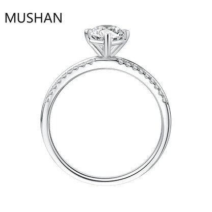 MUSHAN Luxury Custom 14K 18K Gold Rings Band Jewelry With Moissanite Diamond Lab Grown Gemstones Diamond Wedding Ring For Women