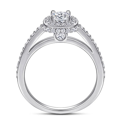 MuShan Jewelry 925 Sterling Silver Rings Bands Rings Bands Ring 7A Cubic Zirconia Rings Bands Engagement Anniversary  Women Gift