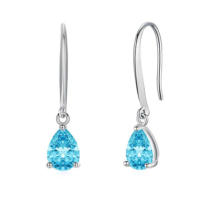 MuShan Jewelry 925 Sterling Silver Stud Earrings Dangle HCD Gemstones Girlfriend Gift Best Friend Gift Women Earring Fine Jewelr