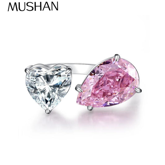 Bague pour femme MuShan Designer Jewelry en argent sterling 925, ornée d'un zircon émeraude 7A, plaquée or 18 carats, bijou raffiné pour anniversaire