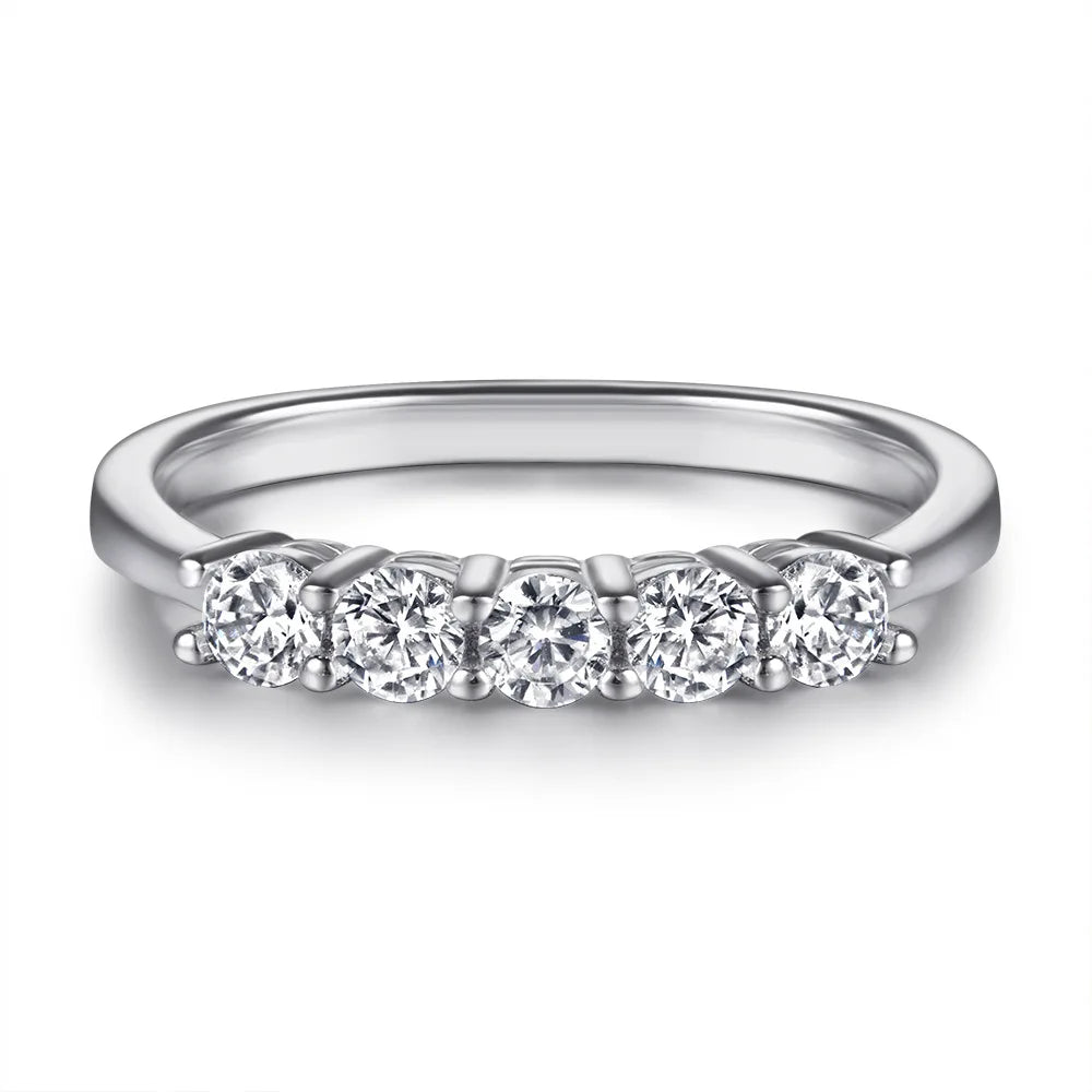 MuShan Jewelry 925 Sterling Silver Rings Bands Engagement Ring 5A Cubic Zirconia  Women  Her Anniversary  Women Gift