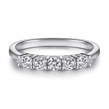 MuShan Jewelry 925 Sterling Silver Rings Bands Engagement Ring 5A Cubic Zirconia  Women  Her Anniversary  Women Gift