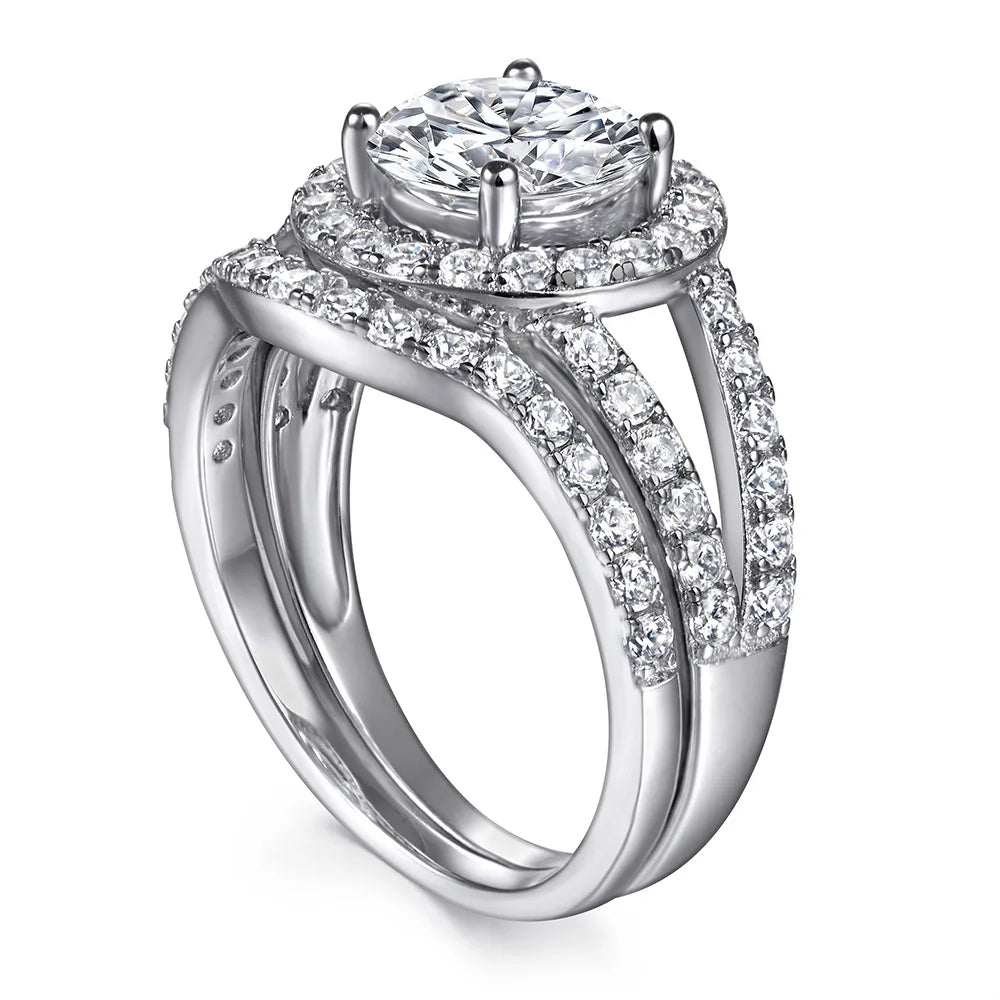 Bague MuShan en argent sterling 925, zircon de qualité 5A, taille marquise, bijou de mariage pour mariée, plaqué or véritable, bague de joaillerie fine