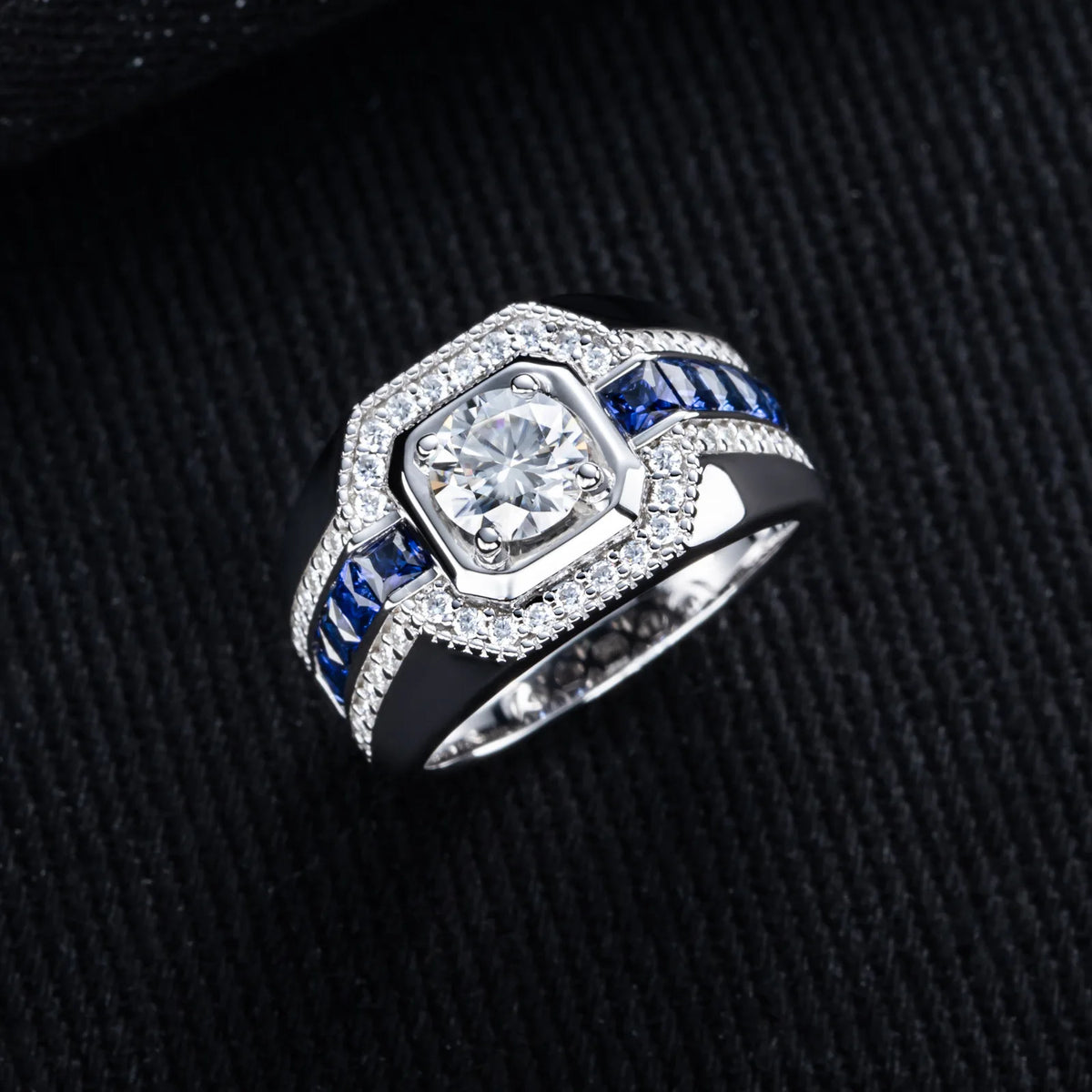 MuShan Luxury Jewelry 925 Sterling Silver Ring Moissanite Gorgeous Ring for Lover 18K Real Gold Plated MST Patent GRA Rings