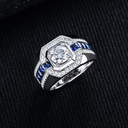 MuShan Luxury Jewelry 925 Sterling Silver Ring Moissanite Gorgeous Ring for Lover 18K Real Gold Plated MST Patent GRA Rings