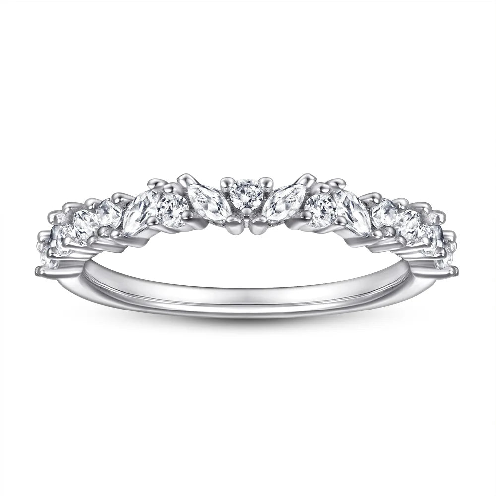Bague de fiançailles MuShan Jewelry en argent sterling 925, anneau avec zircon cubique 5A, cadeau pour femme, anniversaire, Saint-Valentin