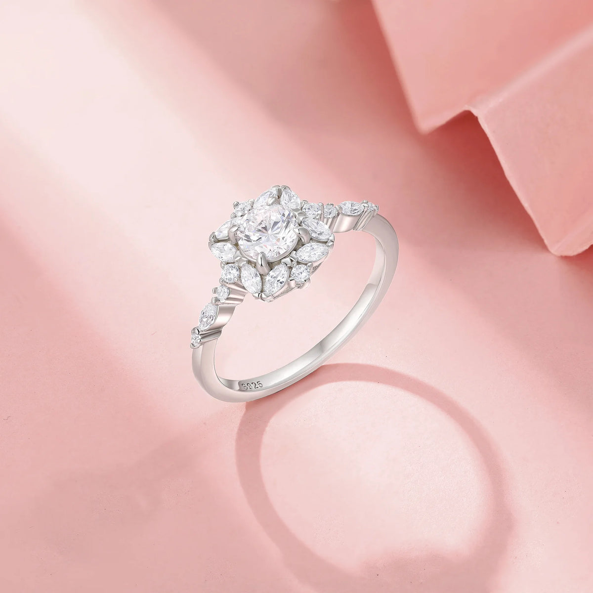 Bague MuShan Designer Jewelry en argent sterling 925, zircon de qualité 7A, ronde, style décontracté pour fiancée, bijou plaqué or 18 carats