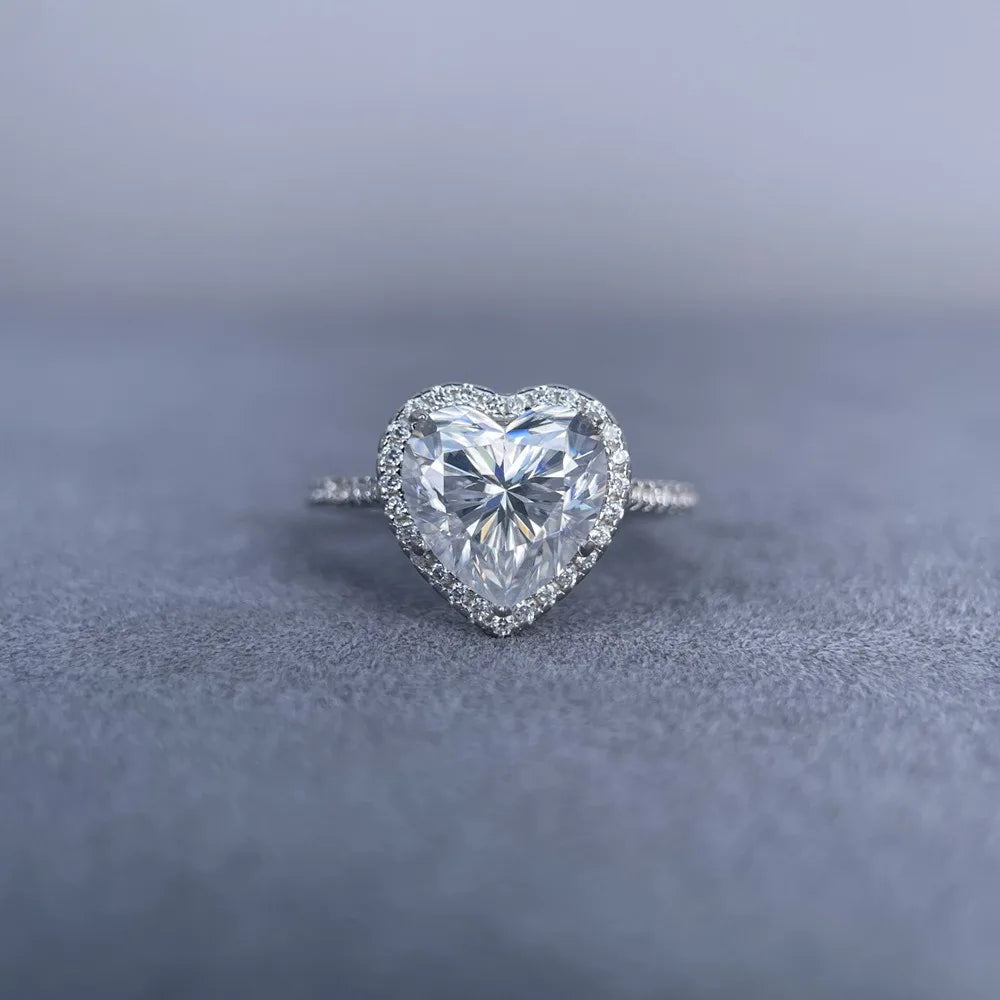 Bague MUSHAN Luxury Jewelry en argent sterling 925 pour femme, diamant moissanite émeraude certifié GRA, couleur D, joaillerie fine