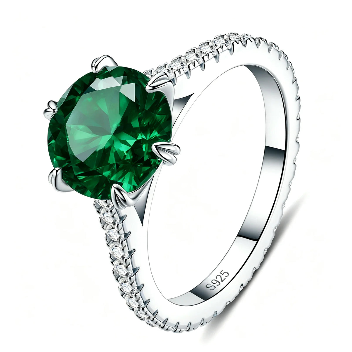 MUSHAN Custom Jewelry 925 Sterling Silver Ring Band for Women 1ct Lab Grown Gemstones Ruby Emerald Sapphire Rings Jewelry