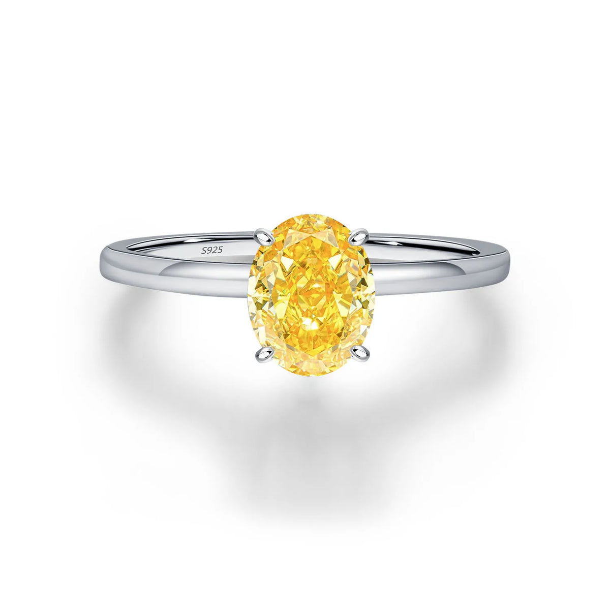 MUSHAN Luxury Jewelry S925 Silver Mint Green Oval Ring  Women'S Simple Ring Finger Ring Diamond Ring