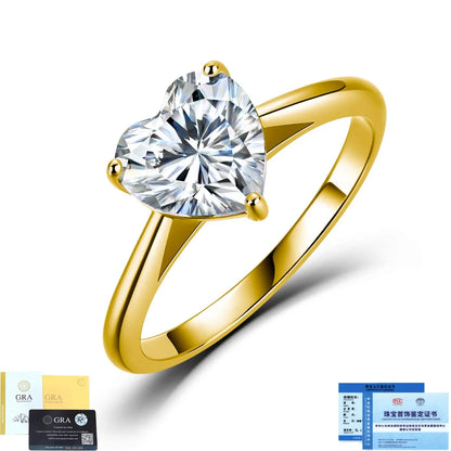 Bague de luxe MUSHAN en argent sterling 925 pour femme, diamant moissanite 2 carats certifié GRA, couleur D, bijou raffiné