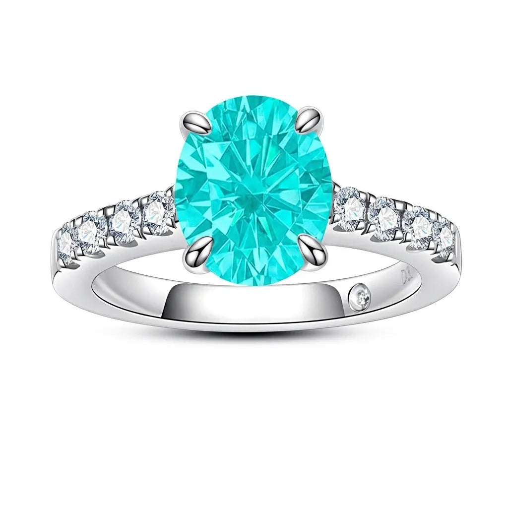 MUSHAN Custom Jewelry 925 Sterling Silver Ring Band 3 ct Lab Grown Gemstones Ruby Emerald Sapphire Sunflower Rings Jewelry