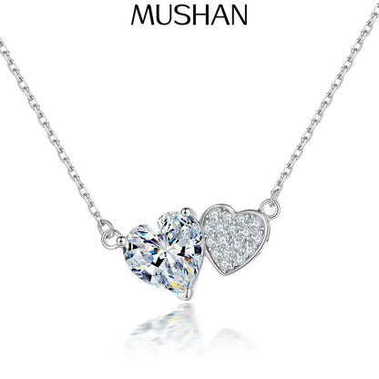 MuShan Brand Jewelry 925 Sterling Silver Necklace Zircon 7A Modern Evening for Ladies Real Gold Plated Premium Jewelry Penda