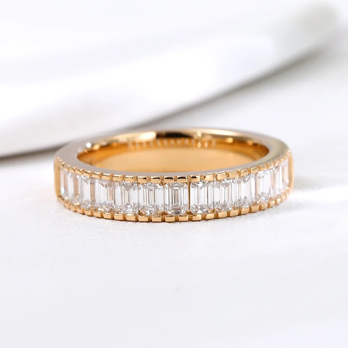 MUSHAN Custom Jewelry 10k 14k 18k Platinum PT950 s925 Silver Ring Band Lab Grown Diamond Ring for Women Platinum Gold Jewelry