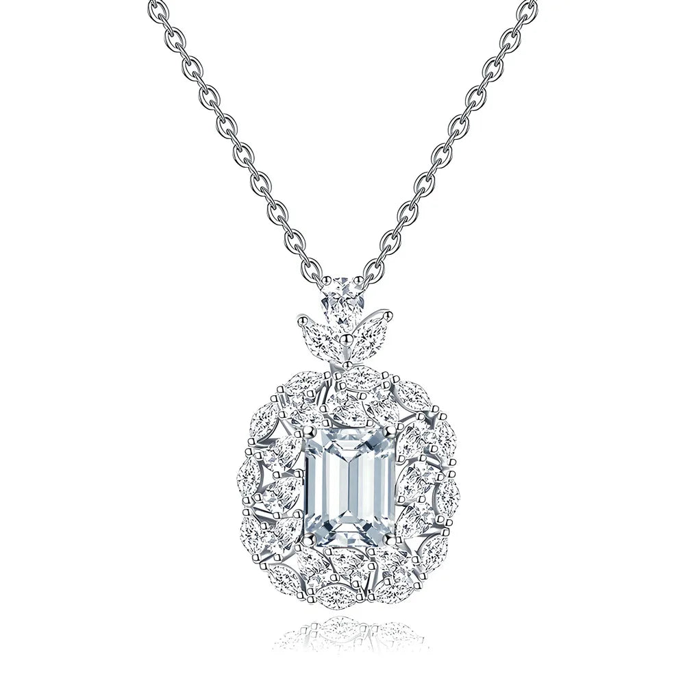 MuShan Luxury Jewelry 925 Sterling Silver Locket Pendant Moissanite Evening for Ladies Real Gold Plated MST Patent Non Tarnish