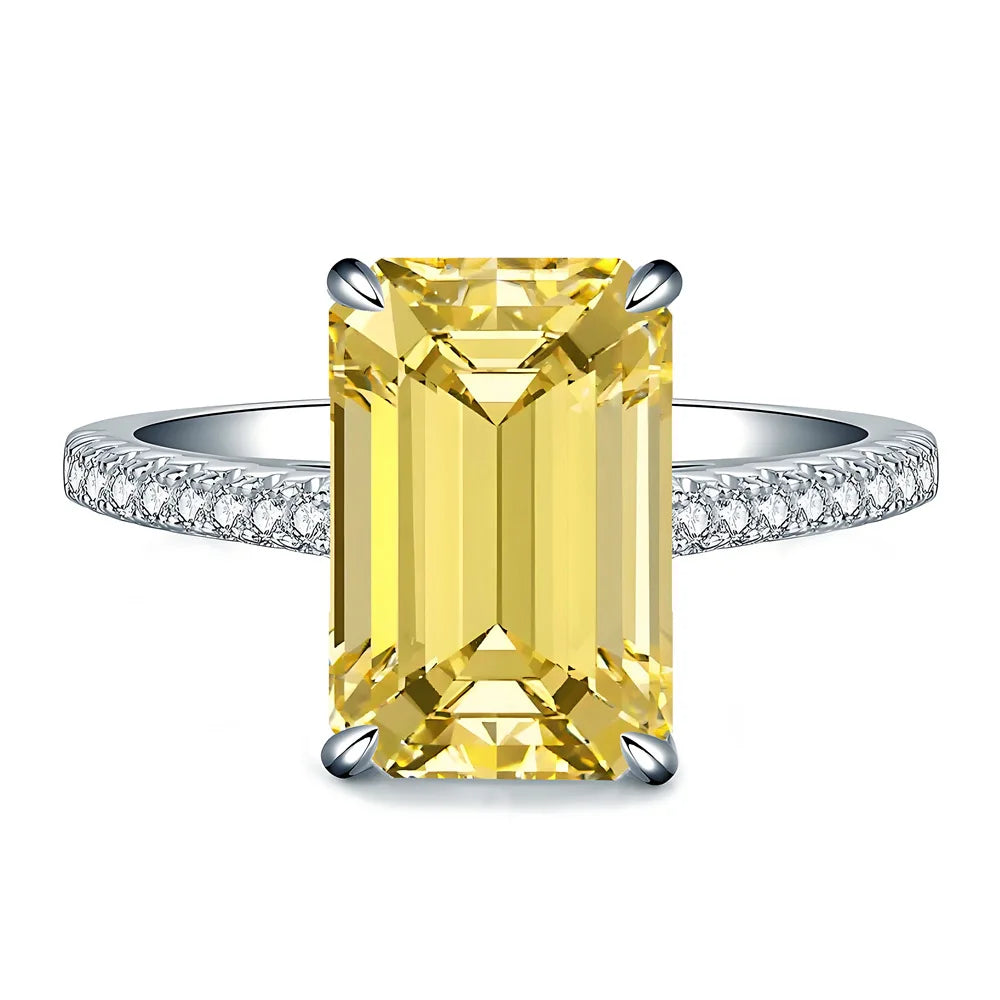 MuShan Jewelry 925 Sterling Silver Ring Wedding Band High Carbon Diamond Bridal Shower Elegant Jewelry Women Rings Fine Jewelry