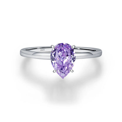 Anillo de plata de ley 925 marca MuShan para mujer, joyería fina con piedras preciosas en forma de gota de agua, ideal para fiestas, bodas y aniversarios.