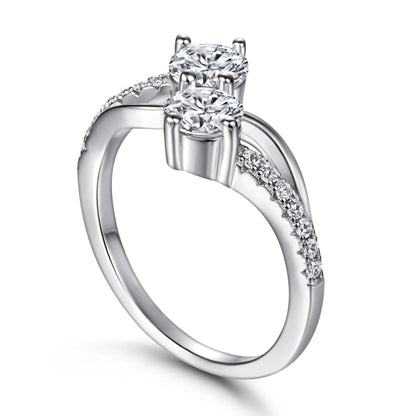 MuShan Jewelry 925 Sterling Silver Rings Bands Engagement Ring 5A Cubic Zirconia  Women Premium Anniversary  Women Gift