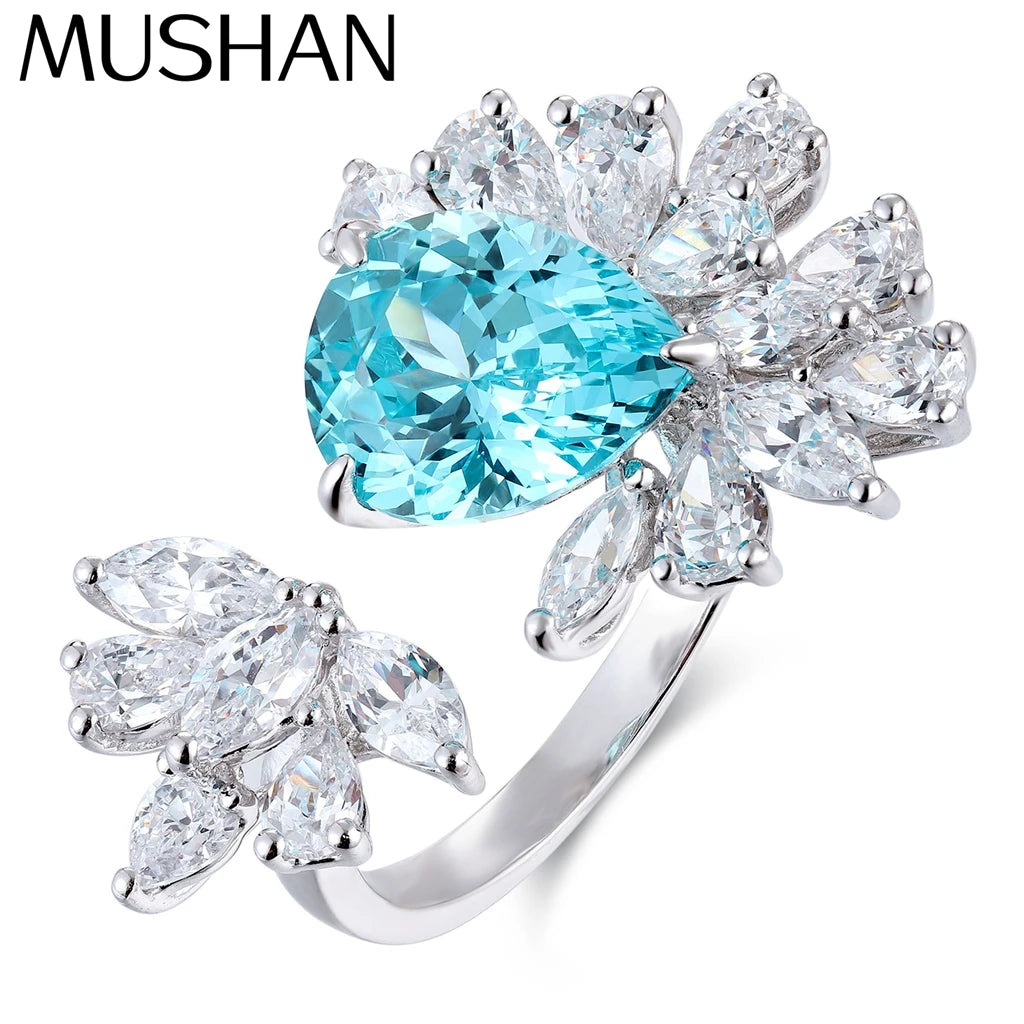Bague de fiançailles MUSHAN Bespoke Jewelry en argent sterling 925 avec rubis rouge de laboratoire ovale pour femme, plaqué or 18 carats, avec certificat GRC