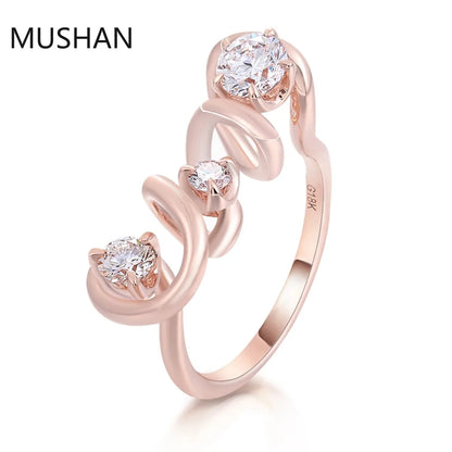 MUSHAN Luxury Custom 14K 18K Gold Rings Band Jewelry With Moissanite Diamond Lab Grown Gemstones Diamond Wedding Ring For Women