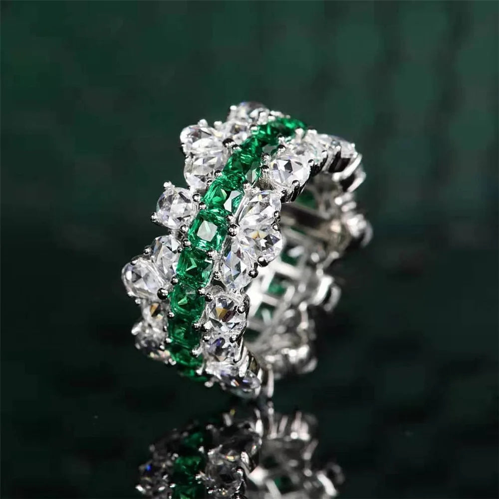 MuShan Designer Jewelry 925 Sterling Silver Ring Zircon 7A Oval Evening for Girls 18K Rose Gold Plated Fine Jewelry Rings