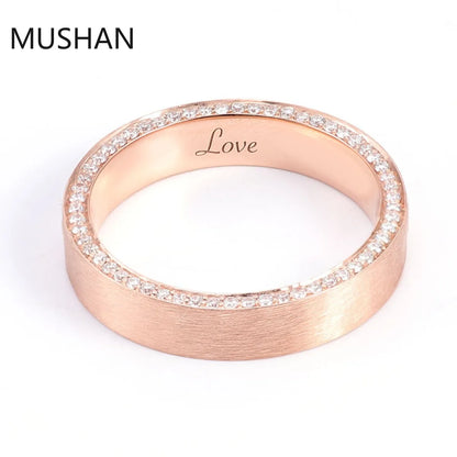MUSHAN Luxury Custom 14K 18K Gold Rings Band Jewelry With Moissanite Diamond Lab Grown Gemstones Diamond Wedding Ring For Women