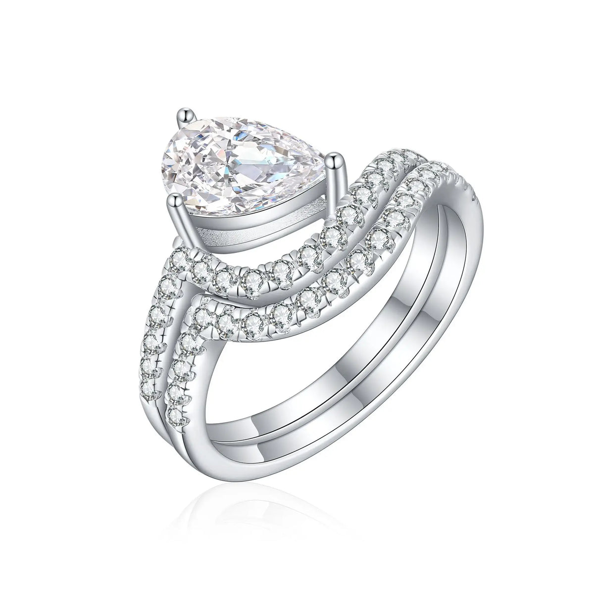 MuShan Jewelry 925 Sterling Silver Ring Wedding Band High Carbon Diamond Gift  Her Girlfriend Gift Women Rings Fine Jewelry
