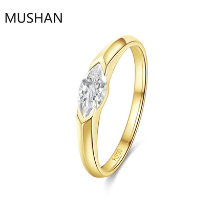 MUSHAN Luxury Custom 14K 18K Gold Rings Band Jewelry With Moissanite Diamond Lab Grown Gemstones Diamond Wedding Ring For Women