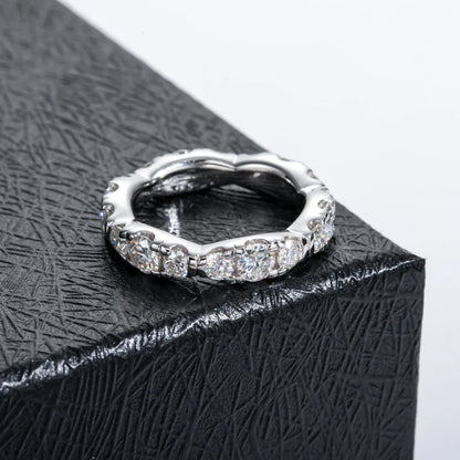 MUSHAN Luxury Jewelry 925 Sterling Silver Ring Band Women GRA Certificated Moissanite Diamond Emerald D Color Rings Fine Jewelry