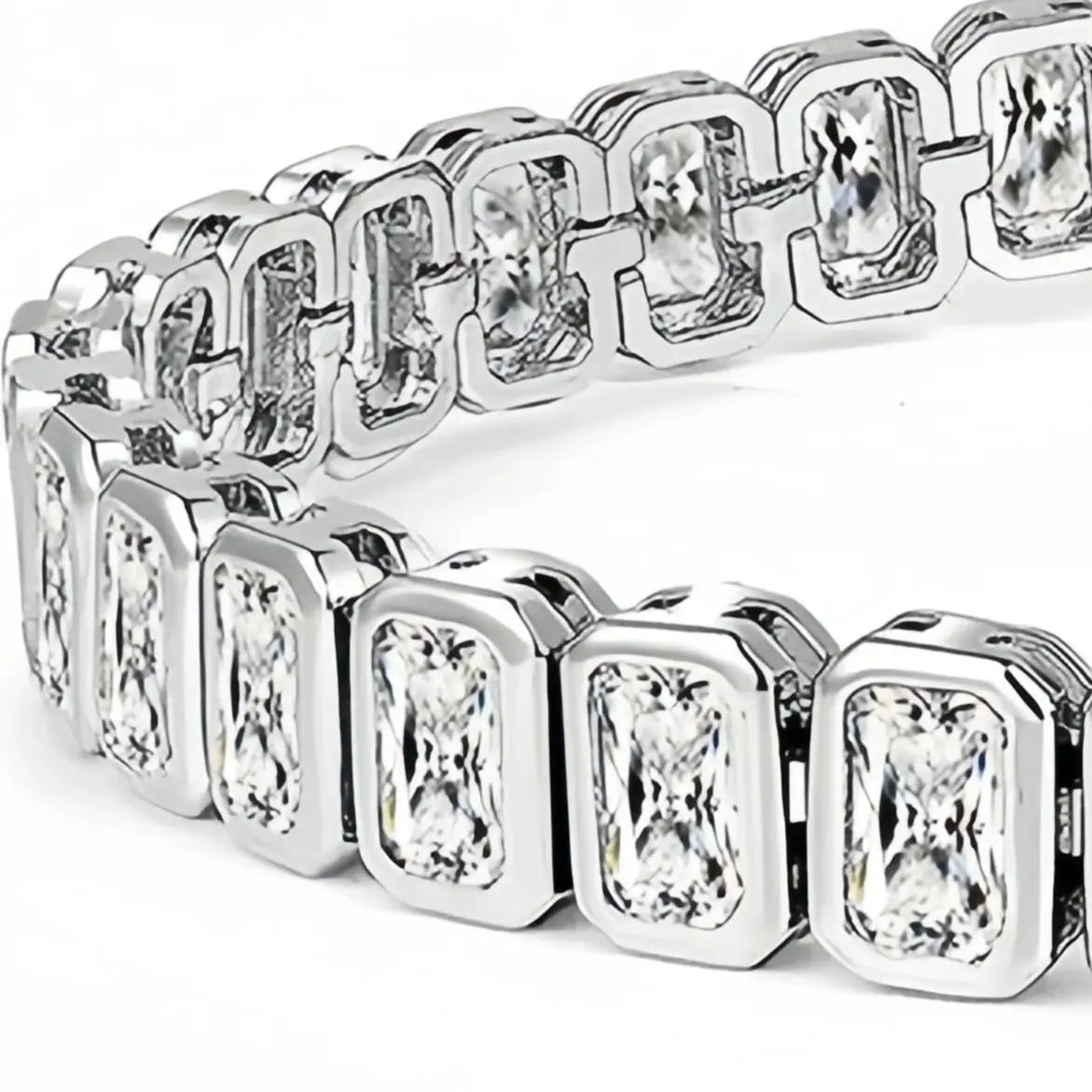 MS Luxury Jewelry 925 Sterling Silver Bracelet For Women Men HCD Gemstones Chain Tennis Bracelets Bangles S925 Fine Jewelry