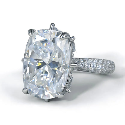 MUSHAN Luxury Jewelry925 Sterling Silver Ring Moissanite Handmade Ring for Women 18K Real Gold Plated MST Patent Jewellery