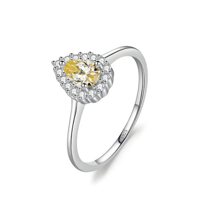 MuShan Jewelry 925 Sterling Silver Ring Wedding Band HCD Gemstones Christmas Gift Bachelorette Gift Women Rings Fine Jewelry