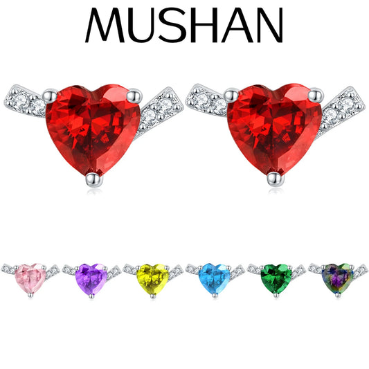 MuShan Luxury Jewelry 925 Sterling Silver Earrings Zircon 7A Leverback Party for Wife 18K Rose Gold Plated Fine Jewelry Earring