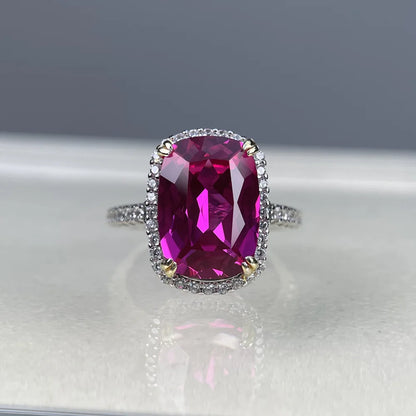 MuShan Jewelry 925 Sterling Silver Ring Wedding Band High Carbon Diamond Glamorous Style Daughter Gift Women Rings Fine Jewelry