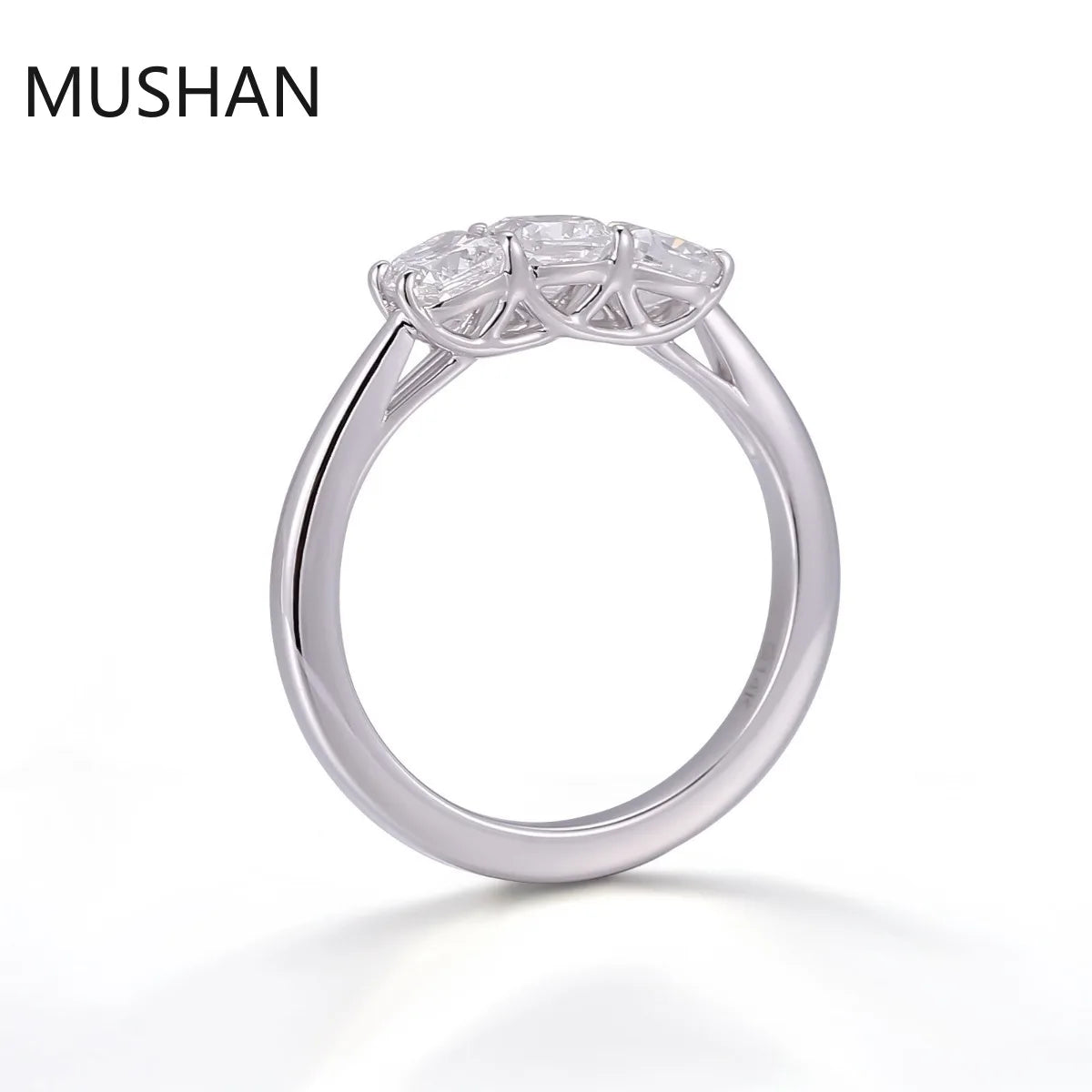MUSHAN Luxury Custom 14K 18K Gold Rings Band Jewelry With Moissanite Diamond Lab Grown Gemstones Diamond Wedding Ring For Women
