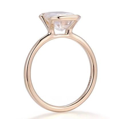 MUSHAN Joyería a medida, anillos de oro de 10k, 14k, 18k y platino, anillos de boda de lujo para mujer con diamante moissanita color D VVS1.