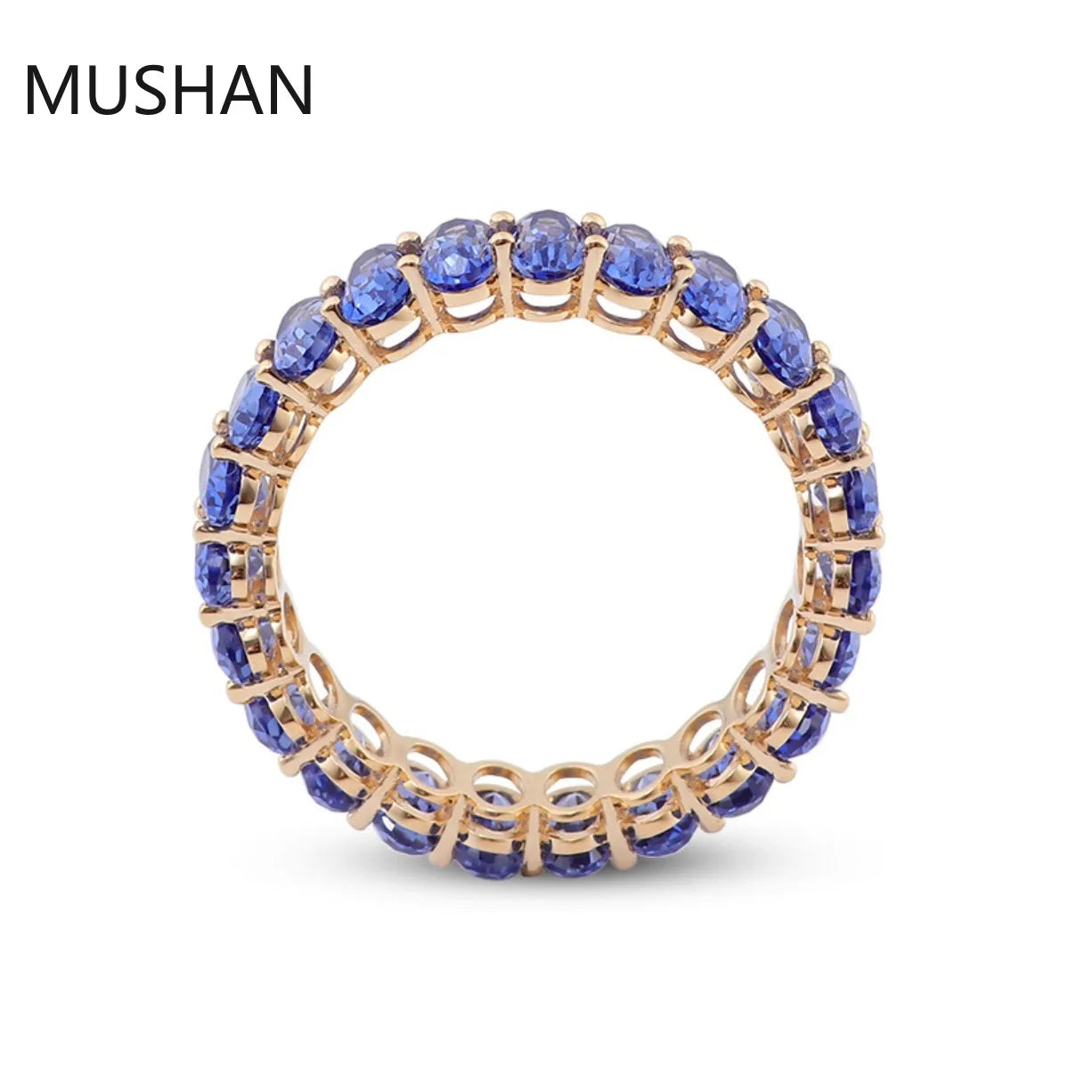 MUSHAN Luxury Custom 14K 18K Gold Rings Band Jewelry With Moissanite Diamond Lab Grown Gemstones Diamond Wedding Ring For Women