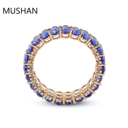 MUSHAN Luxury Custom 14K 18K Gold Rings Band Jewelry With Moissanite Diamond Lab Grown Gemstones Diamond Wedding Ring For Women