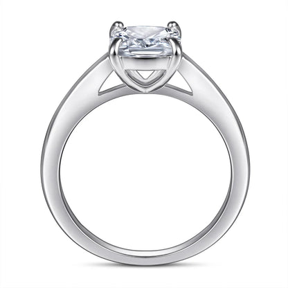 MuShan Jewelry 925 Sterling Silver Rings Bands Engagement Ring 5A Cubic Zirconia Valentine Timeless Anniversary  Women Gift