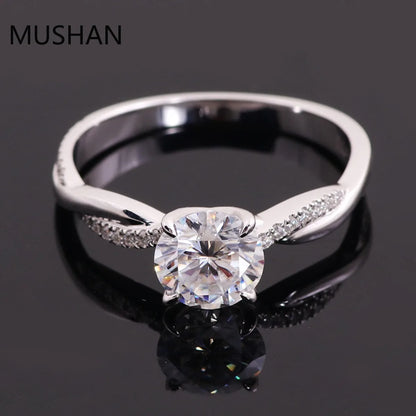 MUSHAN Luxury Custom 14K 18K Gold Rings Band Jewelry With Moissanite Diamond Lab Grown Gemstones Diamond Wedding Ring For Women