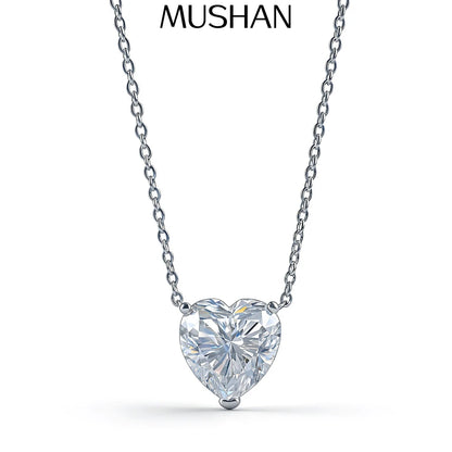 MuShan Luxury Jewelry 925 Sterling Silver Drop Pendant VVS Moissanite Office for Ladies 18K Gold Plated MST Patent Non Tarnish