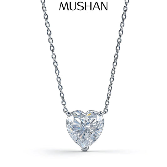 MuShan Luxury Jewelry 925 Sterling Silver Drop Pendant VVS Moissanite Office for Ladies 18K Gold Plated MST Patent Non Tarnish