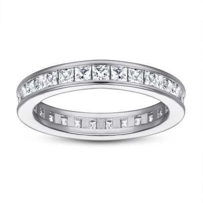 MuShan Jewelry 925 Sterling Silver Ring Wedding Band High Carbon Diamond Gift  Her Best Friend Gift Women Rings Fine Jewelry