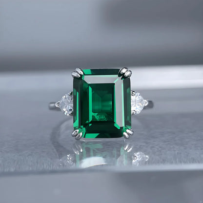 Anillo de boda de plata de ley 925 MuShan Jewelry, anillo para mujer con diamante de alto carbono, estilo vintage, estilo glamuroso, joyería fina