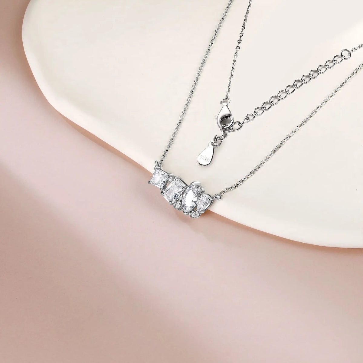 MuShan Jewelry 925 Sterling Silver Necklace Gold Chain HCD Gemstones Statement Jewelry Premium Jewelry Women Necklaces Jewelry