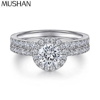 MuShan Jewelry 925 Sterling Silver Timeless Engagement Ring 7A Cubic Zirconia Valentine Rings Bands Anniversary  Women Gift