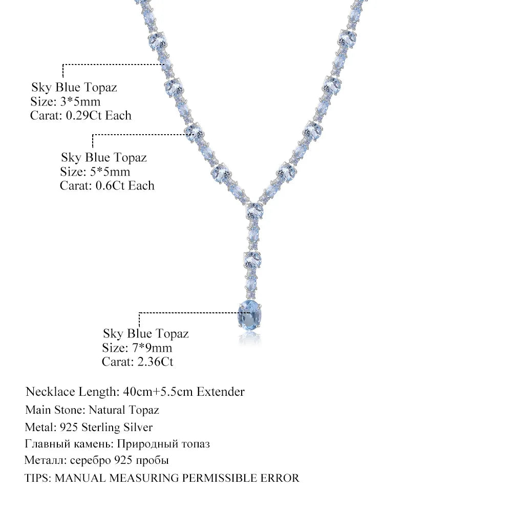 MUSHAN Joyería a medida, collar de plata de ley 925 con zafiro azul de laboratorio, redondo, para fiesta, para mujer, bañado en oro de 18K, aniversario