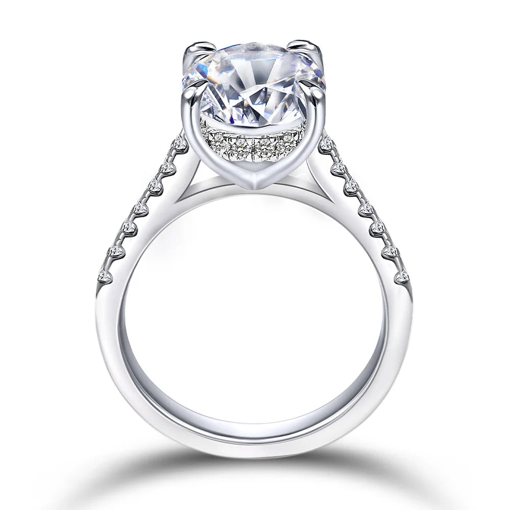 Bague MuShan Luxury Jewelry en argent sterling 925, zirconium cubique 5A, modèle radiant pour mariée, bijou raffiné plaqué or 18K